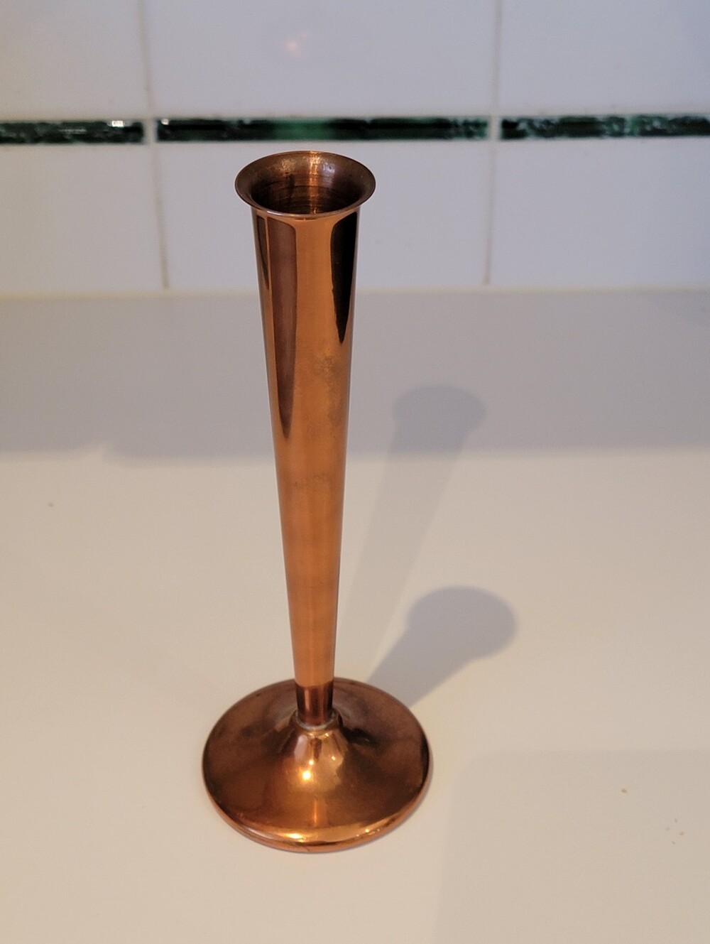 Vintage Coppercraft Guild fluted copper bud vase